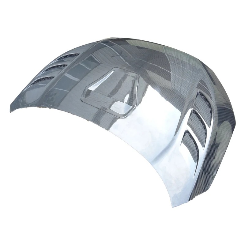 New 10th Generation  2016-2020 Carbon Fiber Engine Hood Cover Modified Front Lip Scoop and Hood Includes Engine Cover